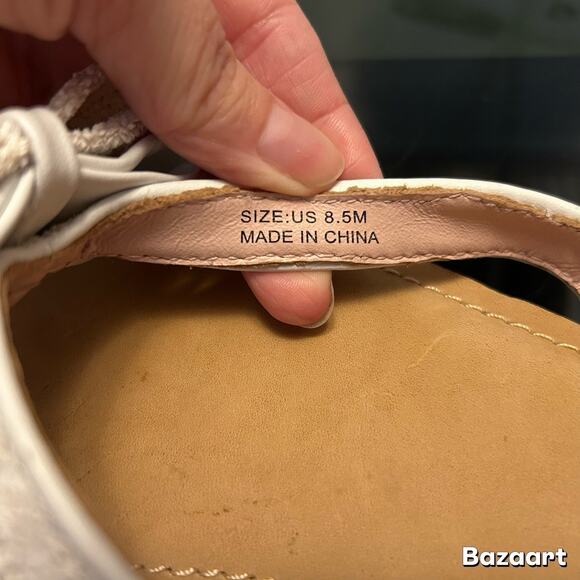 Kate Spade New York Glitter Bow Thong Sandals White Flip Flop Slides Women’s 8.5 - Picture 4 of 7